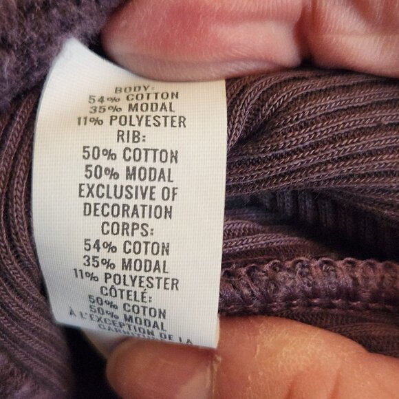 Aerie Deep Plum Slit Side Sherpa Oversized Sweater Size XXS - Picture 5 of 5